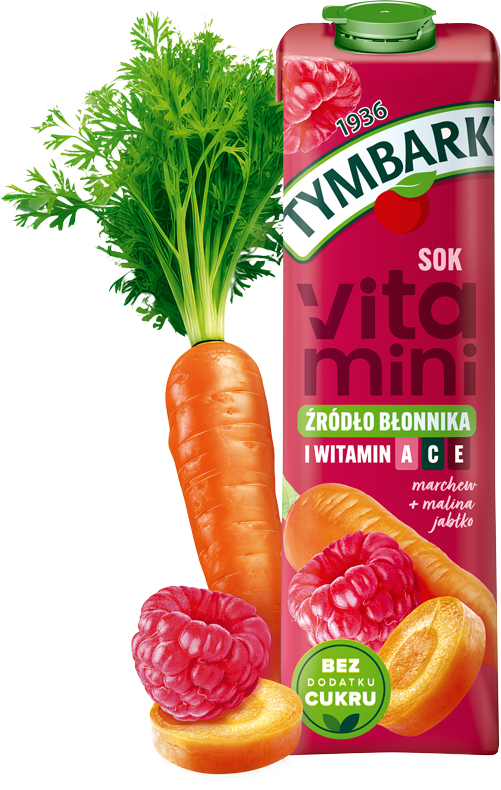 TYMBARK 1 litr Vitamini marchew, malina i jabłko+