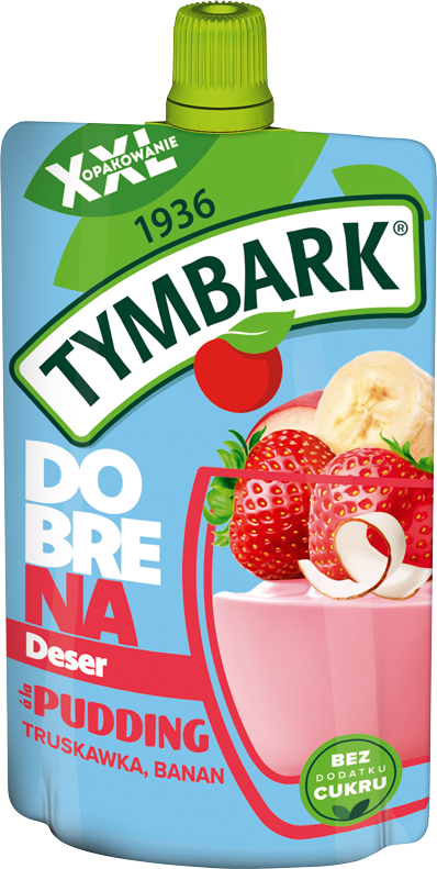 TYMBARK 200 ml Pudding truskawka banan