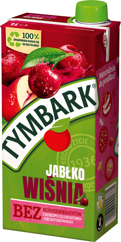 TYMBARK 1 litr jabłko - wiśnia