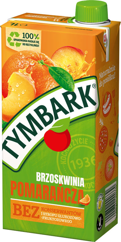 TYMBARK 1 litr pomarańcza - brzoskwinia