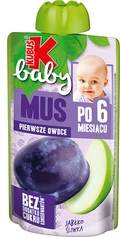 KUBUŚ 120 ml jabłko i śliwka