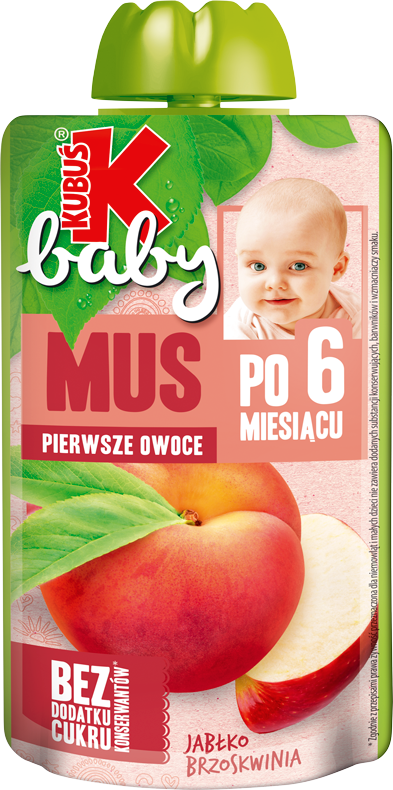 KUBUŚ 120 ml jabłko i brzoskwinia