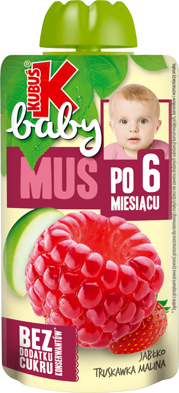 KUBUŚ BABY 120 ml jabłko, truskawka i malina 