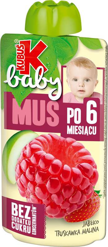 KUBUŚ BABY 120 ml jabłko, truskawka i malina