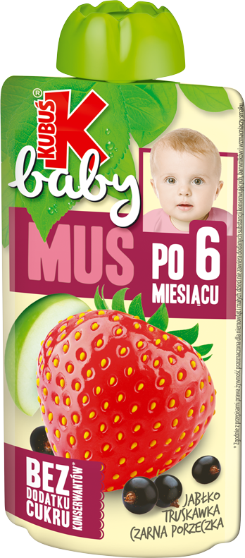 KUBUŚ BABY 120 ml jabłko, truskawka i czarna porzeczka