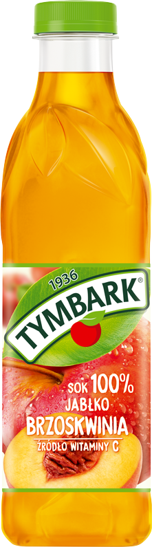 TYMBARK 1l Sok 100% jabłko brzoskwinia