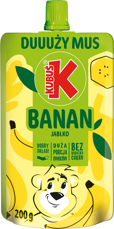 KUBUŚ 200 ml banan i jabłko