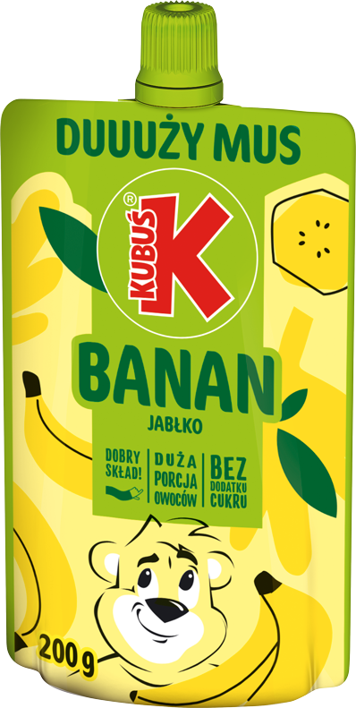 KUBUŚ 200 ml banan i jabłko