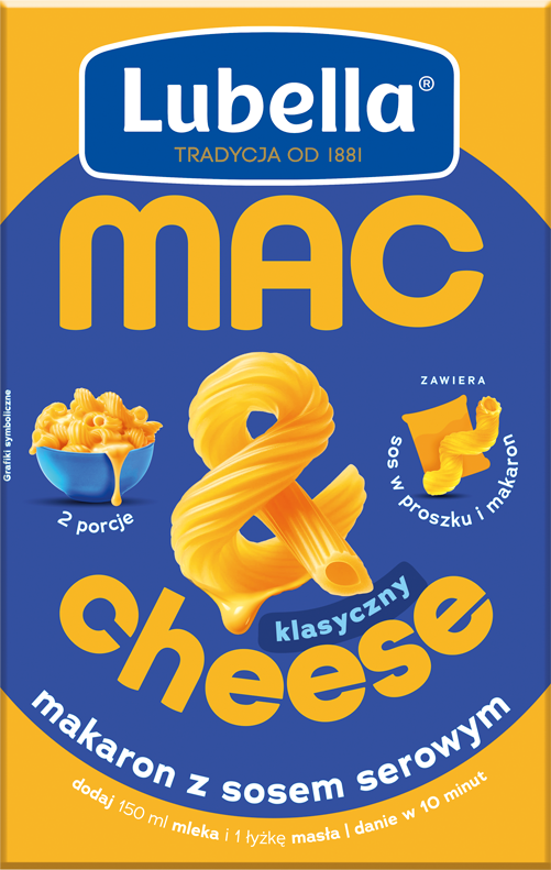 LUBELLA 160 g MAC&cheese makaron z sosem serowym klasycznym