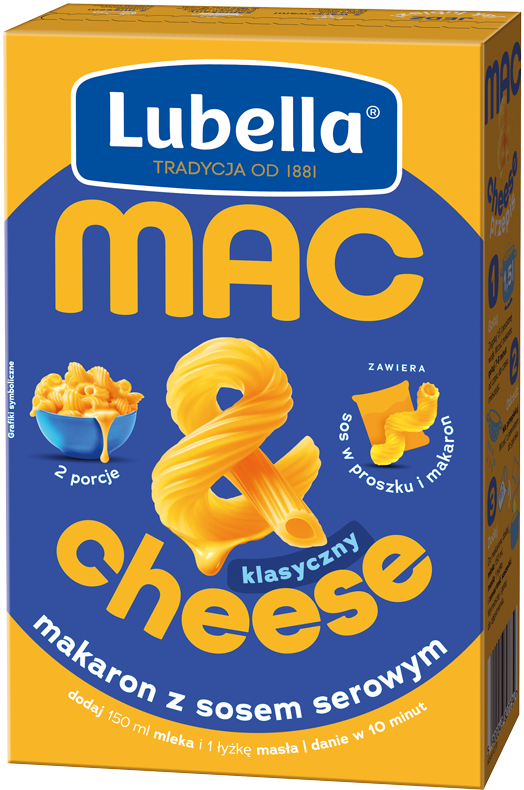 LUBELLA 160 g MAC&cheese makaron z sosem serowym klasycznym