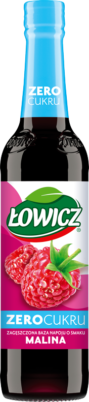 ŁOWICZ 400 ml Syrop ZERO CUKRU o smaku malinowym