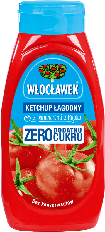 WŁOCŁAWEK Ketchup Zero dodatku cukru 450 g łagodny