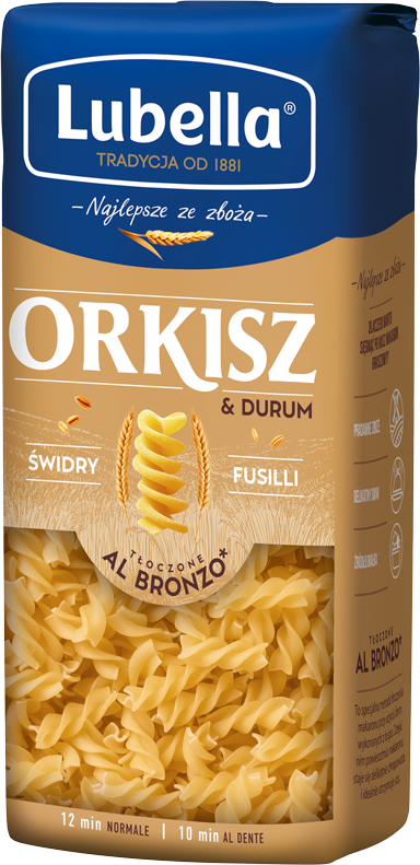 LUBELLA 400 g Makaron orkiszowy Świdry
