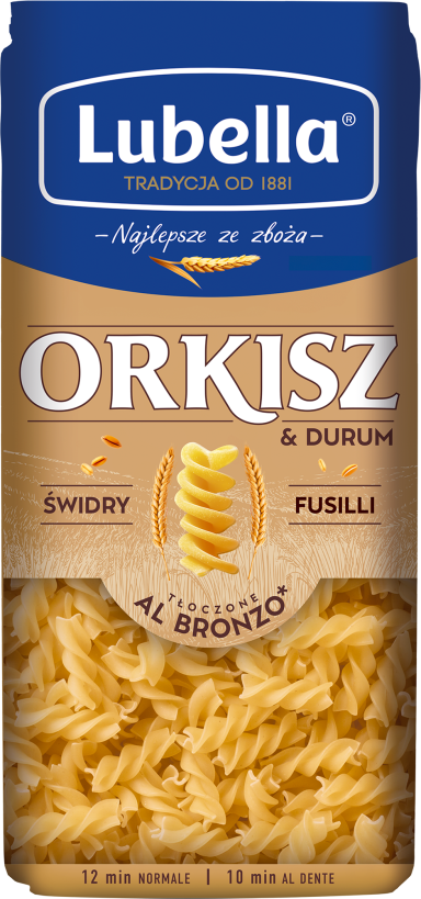 LUBELLA 400 g Makaron orkiszowy Świdry