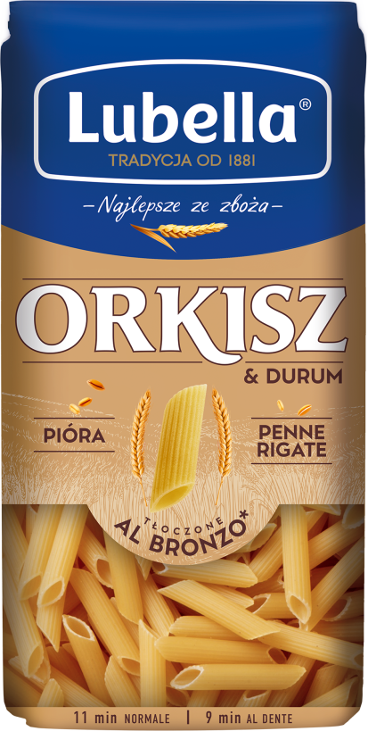 LUBELLA 400 g Makaron orkiszowy Pióra