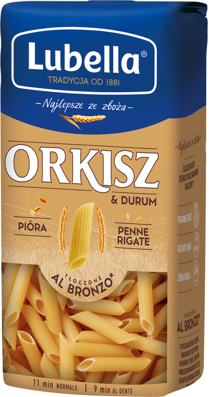 LUBELLA 400 g Makaron orkiszowy Pióra
