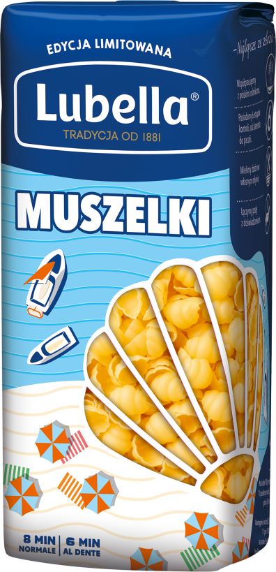 LUBELLA 400 g Makaron Muszelki