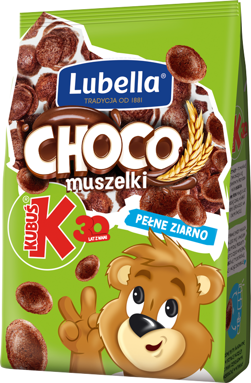 KUBUŚ 250 g Choco Muszelki Pełne ziarno