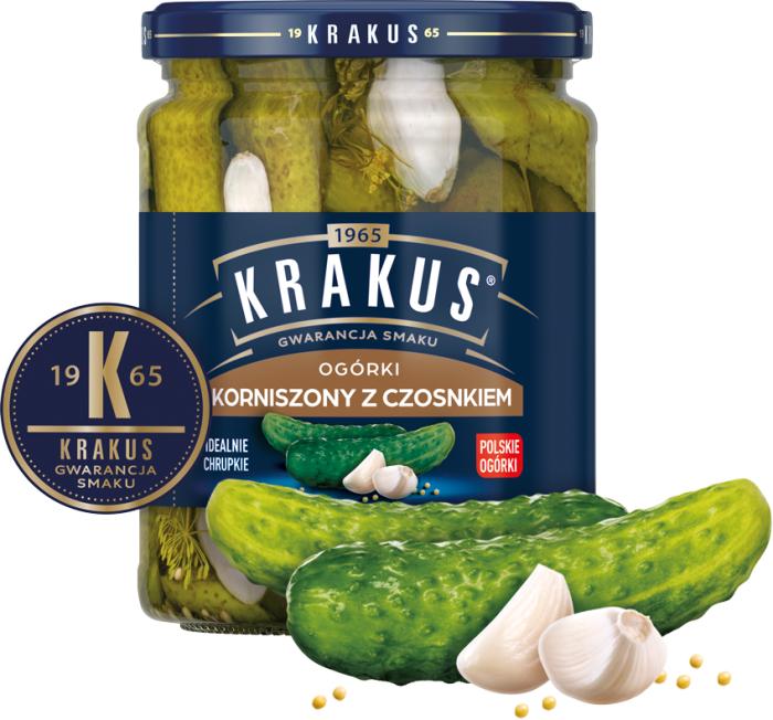 KRAKUS 500 g ogórki z czosnkiem 