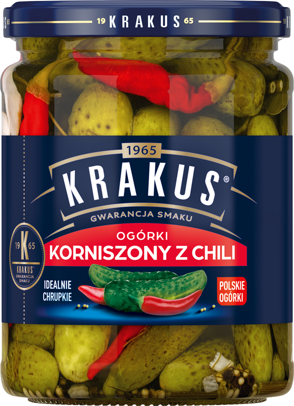 KRAKUS 500 g ogórki z ostrą papryką