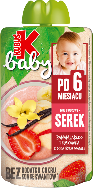 KUBUŚ BABY 100 g serek banan jabłko truskawka wanilia