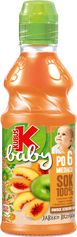 KUBUŚ 300 ml jabłko - brzoskwinia