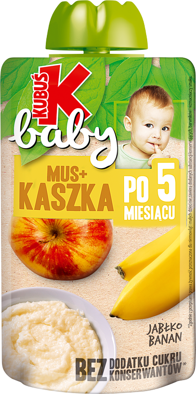 KUBUŚ 120 ml jabłko i banan