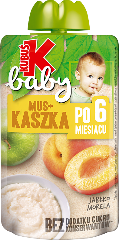 KUBUŚ 120 ml jabłko i morela