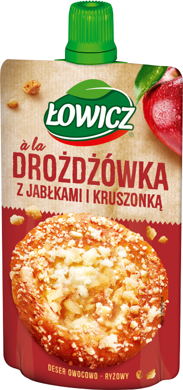 Łowicz 100 g Mus à la Drożdżówka z jabłkami i kruszonką