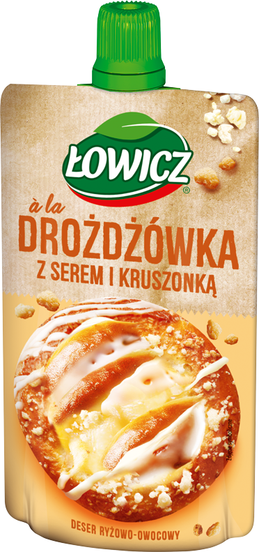 Łowicz 100 g Mus à la Drożdżówka z serem i kruszonką