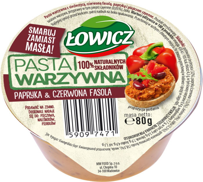 ŁOWICZ 80 g papryka i czerwona fasola