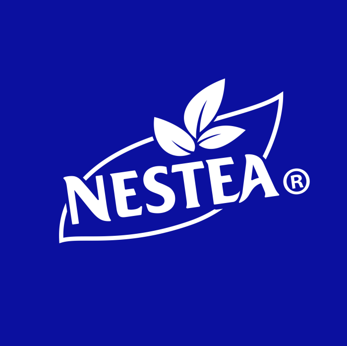 Logo Nestea mono białe