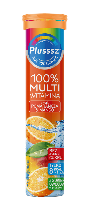 PLUSSSZ 100% Multiwitamina Pomarańcza & Mango