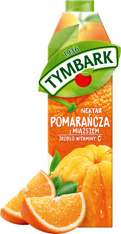 TYMBARK 1 litr pomarańcza z miąższem
