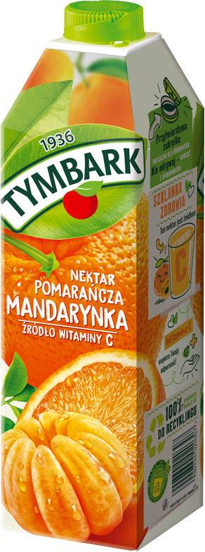 TYMBARK 1 litr pomarańcza z mandarynką