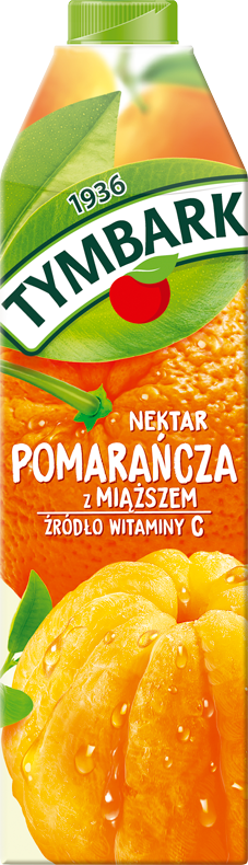 TYMBARK 1 litr pomarańcza z miąższem