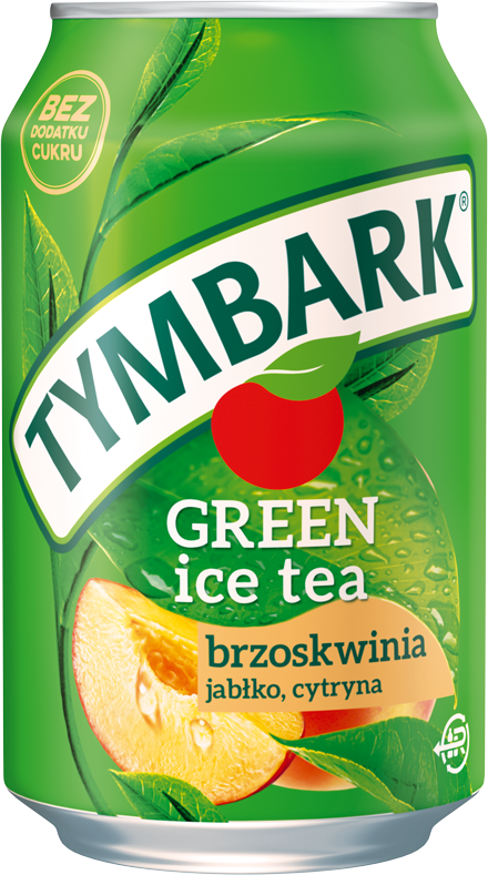 TYMBARK 330 ml zielona herbata - brzoskwinia