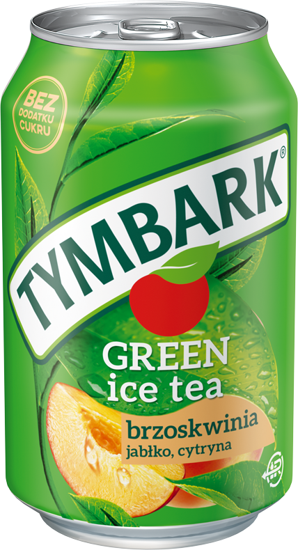 TYMBARK 330 ml zielona herbata - brzoskwinia