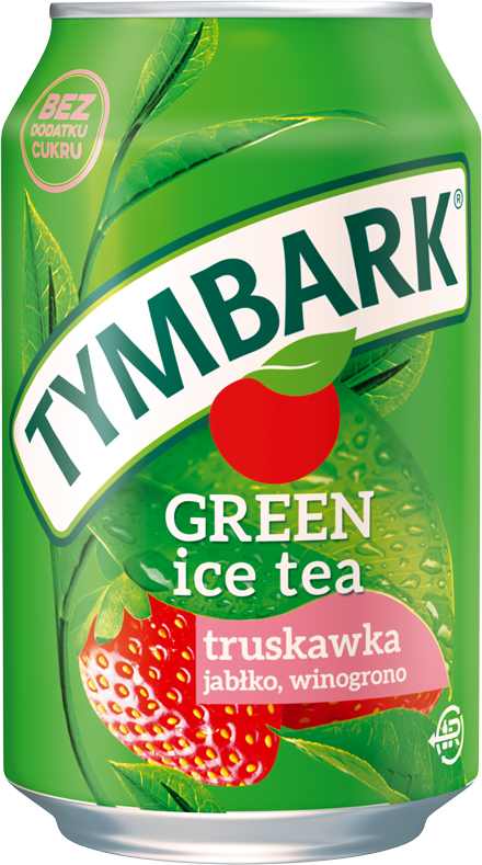 TYMBARK 330 ml zielona herbata - truskawka