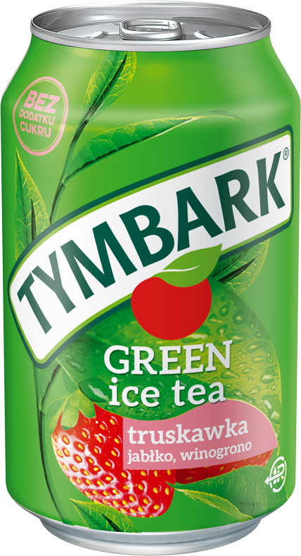 TYMBARK 330 ml zielona herbata - truskawka