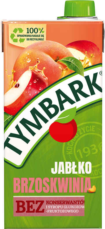 TYMBARK 1 litr jabłko - brzoskwinia
