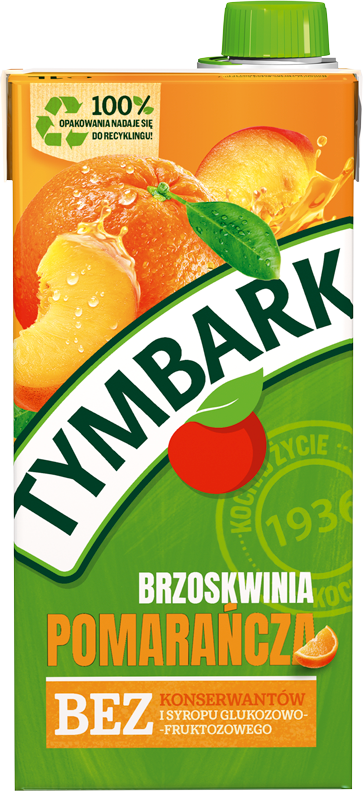 TYMBARK 1 litr pomarańcza - brzoskwinia