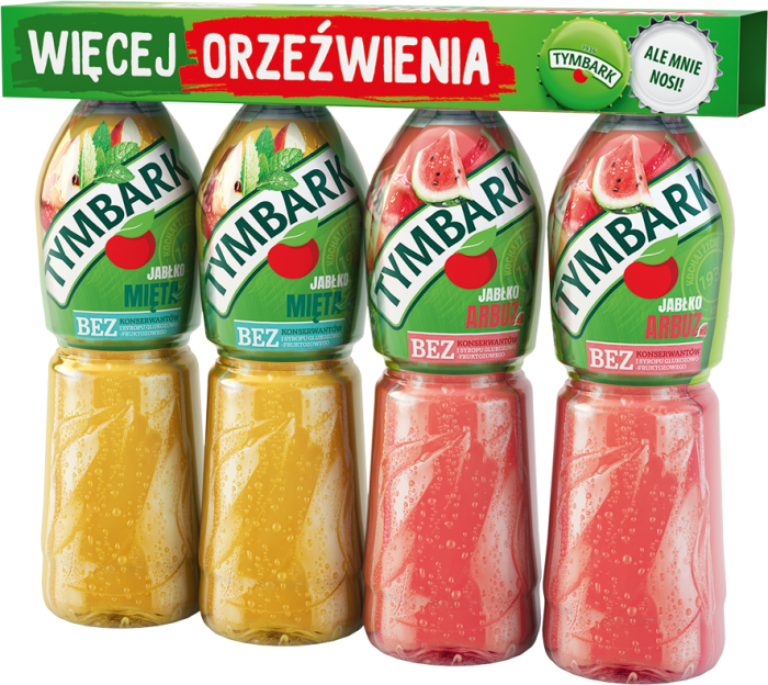 TYMBARK 4pak jabłko-mięta oraz jabłko-arbuz